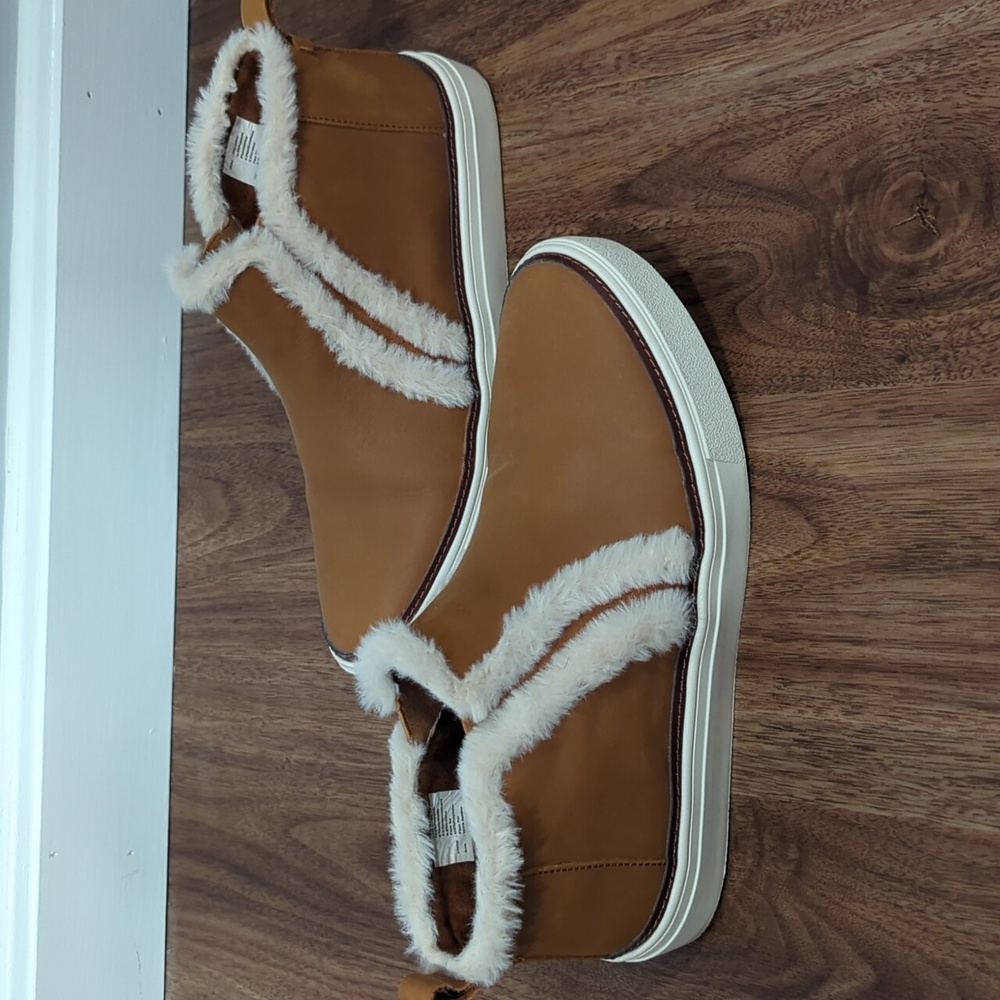 Bryce Brown Leather Faux Fur Slip On Sneaker